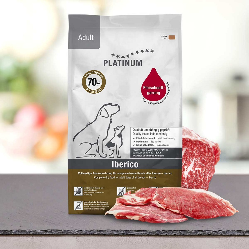 PLATINUM ADULT IBERICO ΜΑΓΕΙΡΕΥΤΗ ΞΗΡΑ ΤΡΟΦΗ ΣΚΥΛΟΥ ΜΕ ΦΡΕΣΚΟ ΚΡΕΑΣ ΙΒΗΡΙΚΟΥ ΧΟΙΡΙΝΟΥ