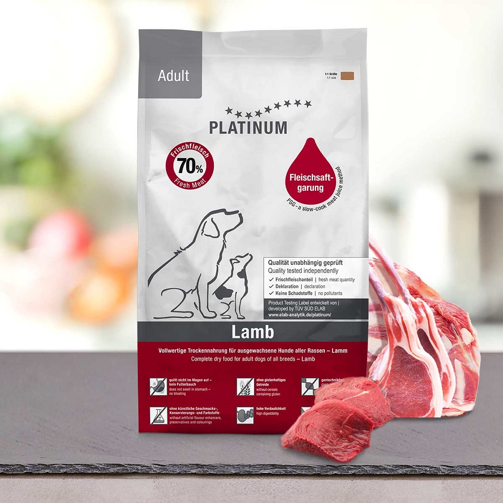 PLATINUM ADULT LAMB ΜΑΓΕΙΡΕΥΤΗ ΞΗΡΑ ΤΡΟΦΗ ΣΚΥΛΟΥ ΜΕ ΦΡΕΣΚΟ ΚΡΕΑΣ ΑΡΝΙΟΥ