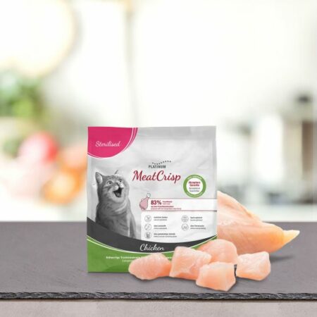 MEATCRISP STERILISED CHICKEN ΞΗΡΑ ΤΡΟΦΗ ΣΤΕΙΡΩΜΕΝΗΣ ΓΑΤΑΣ ΜΕ ΦΡΕΣΚΟ ΚΡΕΑΣ ΚΟΤΟΠΟΥΛΟΥ