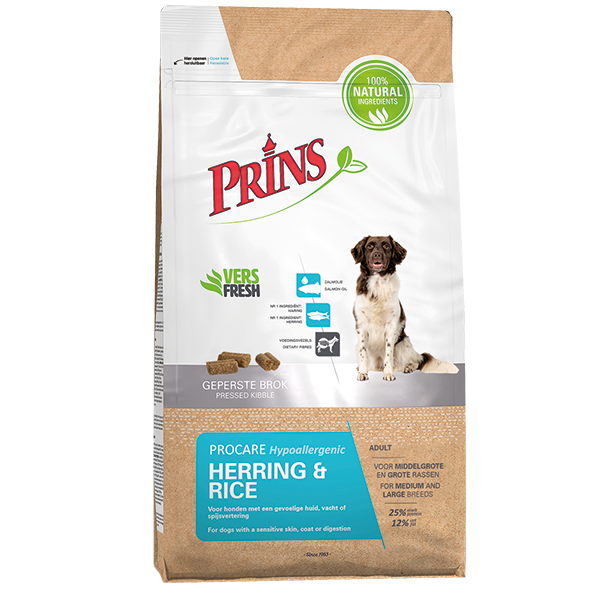 PRINS PROCARE HYPOALLERGENIC HERRING RICE ΨΥΧΡΗΣ ΕΚΘΛΙΨΗΣ ΞΗΡΑ ΤΡΟΦΗ ΣΚΥΛΟΥ DOGGER.GR