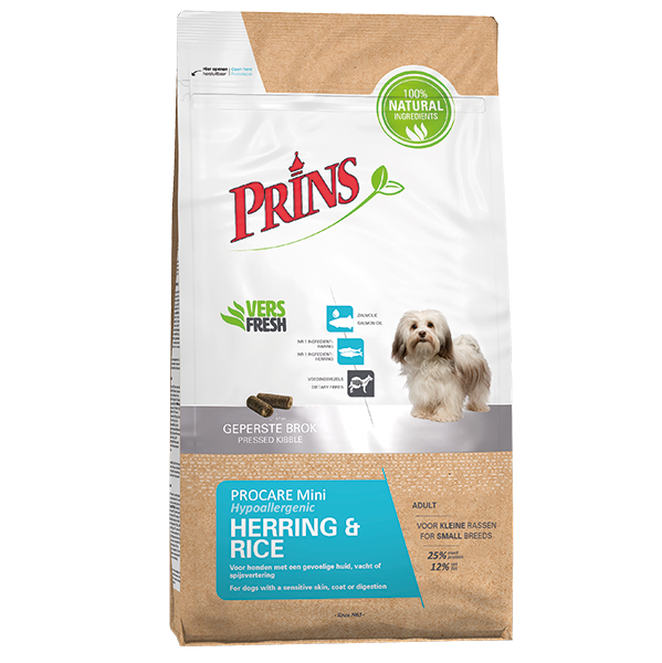 PRINS PROCARE MINI HYPOALLERGENIC HERRING RICE ΨΥΧΡΗΣ ΕΚΘΛΙΨΗΣ ΞΗΡΑ ΤΡΟΦΗ ΣΚΥΛΟΥ DOGGER.GR