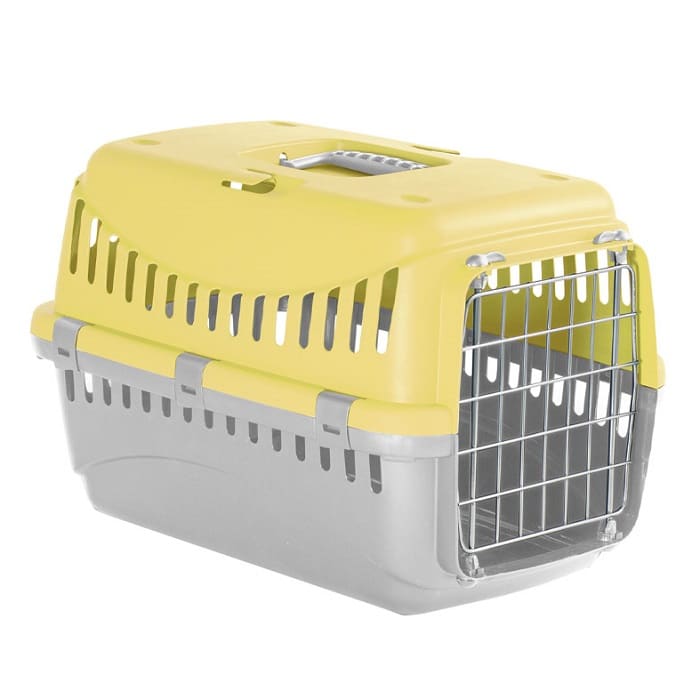 MP ΠΛΑΣΤΙΚΟ ΚΛΟΥΒΙ ΜΕΤΑΦΟΡΑΣ ΣΚΥΛΟΥ ΜΕ ΜΕΤΑΛΛΙΚΗ ΠΟΡΤΑ ΚΙΤΡΙΝΟ ΓΚΡΙ DOGGER