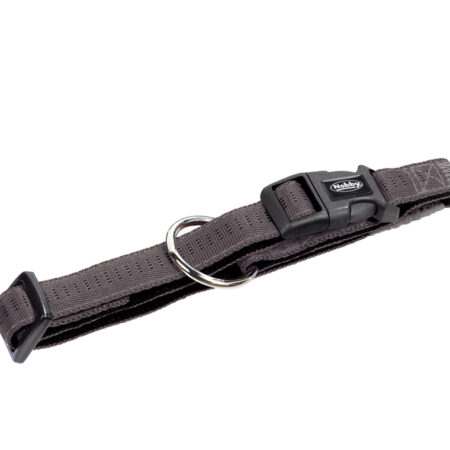 NOBBY SOFT GRIP ΑΝΑΤΟΜΙΚΟ ΡΥΘΜΙΖΟΜΕΝΟ ΠΕΡΙΛΑΙΜΙΟ ΣΚΥΛΟΥ ΓΚΡΙ SMALL 25-35-15mm DOGGER.GR