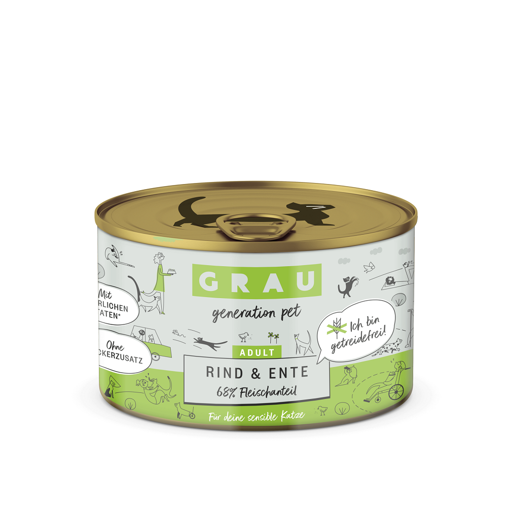 GRAU ADULT CATS BEEF DUCK ΠΕΝΤΑΝΟΣΤΙΜΗ ΥΓΡΗ ΤΡΟΦΗ ΓΙΑ ΕΝΗΛΙΚΕΣ ΓΑΤΕΣ ΜΕ ΚΡΕΑΣ ΜΟΣΧΑΡΙ ΠΑΠΙΑ ΖΩΜΟ 200ΓΡ DOGGER.GR