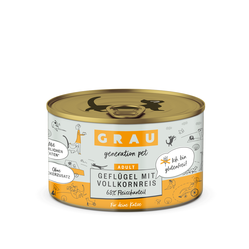 GRAU ADULT CATS CHICKEN RICE ΠΕΝΤΑΝΟΣΤΙΜΗ ΥΓΡΗ ΤΡΟΦΗ ΓΙΑ ΕΝΗΛΙΚΕΣ ΓΑΤΕΣ ΜΕ ΚΡΕΑΣ ΚΟΤΟΠΟΥΛΟ ΡΥΖΙ ΖΩΜΟ 200ΓΡ DOGGER.GR