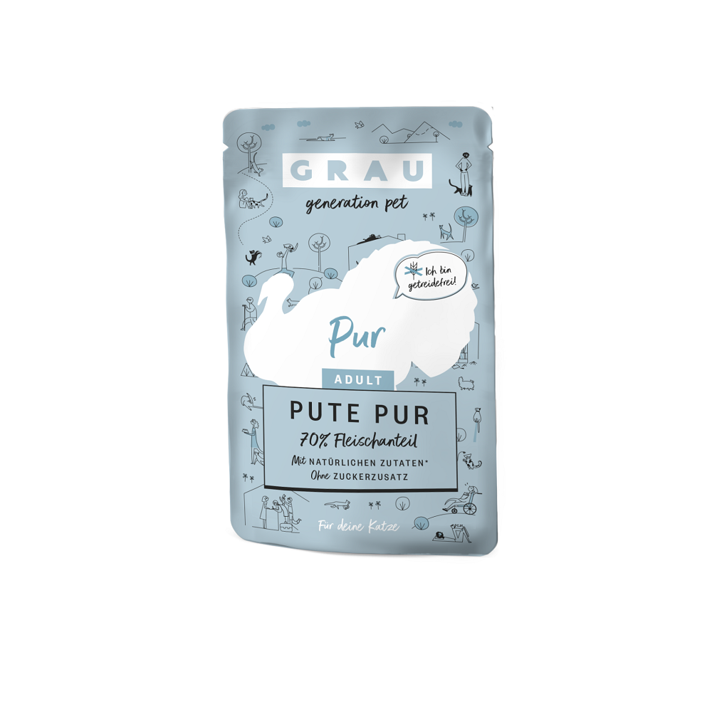 GRAU ADULT CATS PURE TURKEY ΠΕΝΤΑΝΟΣΤΙΜΗ ΥΓΡΗ ΤΡΟΦΗ ΓΙΑ ΕΝΗΛΙΚΕΣ ΓΑΤΕΣ ΜΕ ΚΡΕΑΣ ΓΑΛΟΠΟΥΛΑ ΖΩΜΟ 125ΓΡ DOGGER.GR