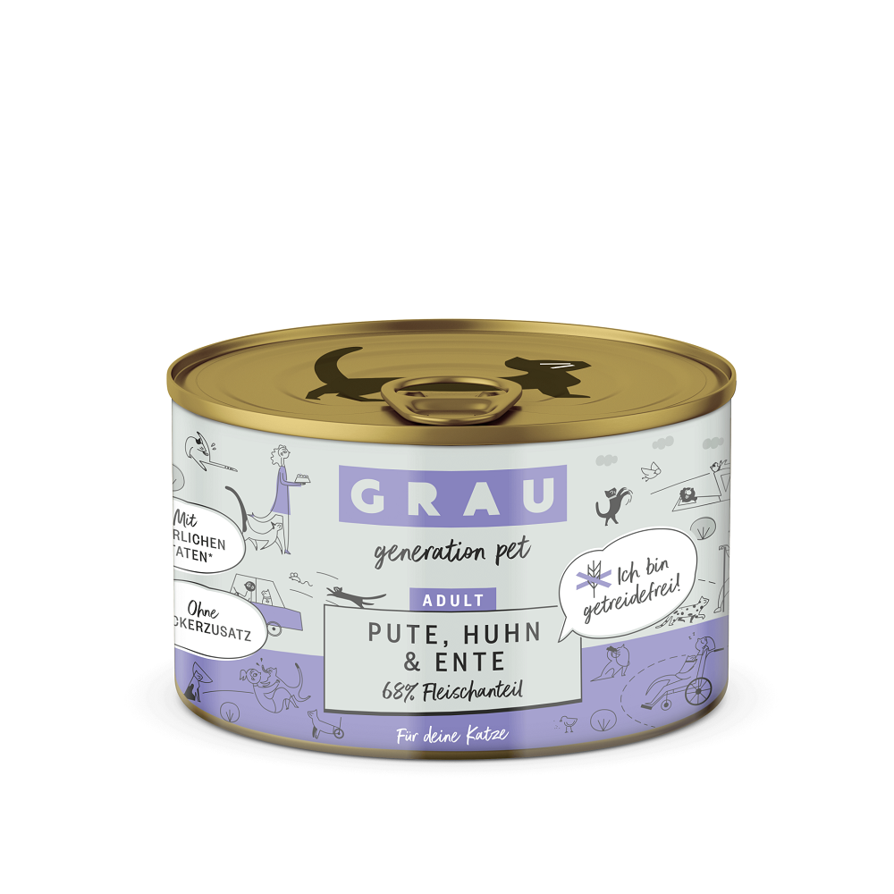 GRAU ADULT CATS TURKEY CHICKEN DUCK ΠΕΝΤΑΝΟΣΤΙΜΗ ΥΓΡΗ ΤΡΟΦΗ ΓΙΑ ΕΝΗΛΙΚΕΣ ΓΑΤΕΣ ΜΕ ΚΡΕΑΣ ΓΑΛΟΠΟΥΛΑ ΚΟΤΟΠΟΥΛΟ ΠΑΠΙΑ ΖΩΜΟ 200ΓΡ DOGGER.GR