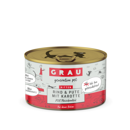 GRAU KITTEN BEEF TURKEY CARROT ΠΕΝΤΑΝΟΣΤΙΜΗ ΥΓΡΗ ΤΡΟΦΗ ΓΙΑ ΓΑΤΑΚΙΑ ΜΕ ΚΡΕΑΣ ΜΟΣΧΑΡΙ ΓΑΛΟΠΟΥΛΑ ΚΑΡΟΤΑ ΖΩΜΟ 200ΓΡ DOGGER.GR