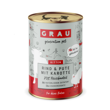 GRAU KITTEN BEEF TURKEY CARROT ΠΕΝΤΑΝΟΣΤΙΜΗ ΥΓΡΗ ΤΡΟΦΗ ΓΙΑ ΓΑΤΑΚΙΑ ΜΕ ΚΡΕΑΣ ΜΟΣΧΑΡΙ ΓΑΛΟΠΟΥΛΑ ΚΑΡΟΤΑ ΖΩΜΟ 400ΓΡ DOGGER.GR