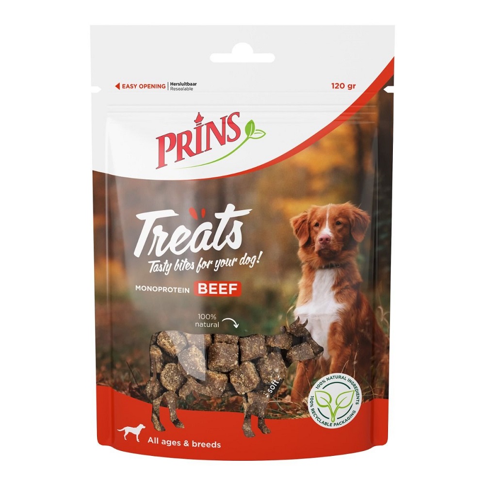 PRINS TREATS BEEF ΜΑΛΑΚΕΣ ΓΕΥΣΤΙΚΕΣ ΛΙΧΟΥΔΙΕΣ ΣΚΥΛΟΥ ΜΕ ΜΟΣΧΑΡΙ, ΛΑΧΑΝΙΚΑ 120ΓΡ DOGGER.GR