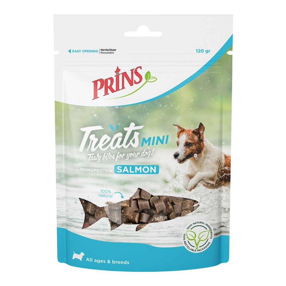 PRINS TREATS MINI SALMON ΜΑΛΑΚΕΣ ΓΕΥΣΤΙΚΕΣ ΛΙΧΟΥΔΙΕΣ ΣΚΥΛΟΥ ΜΕ ΣΟΛΟΜΟ ΛΑΧΑΝΙΚΑ DOGGER.GR