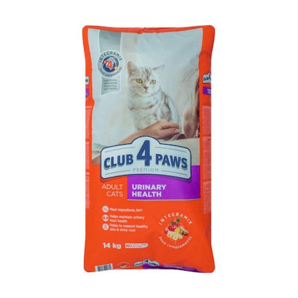 CLUB 4 PAWS PREMIUM ADULT CATS URINARY HEALTH 14KG DOGGER.GR