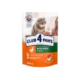 CLUB 4 PAWS ADULT CATS DUCK ΥΓΡΗ ΓΙΑ ΕΝΗΛΙΚΕΣ ΓΑΤΕΣ ΜΕ ΠΑΠΙΑ ΣΕ ΣΑΛΤΣΑ 100GR DOGGER.GR