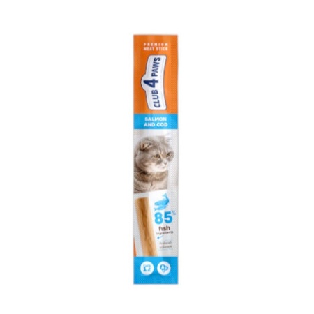 CLUB 4 PAWS MEATY STICK ΛΙΧΟΥΔΙΑ ΓΑΤΑΣ ΣΕ ΣΤΙΚ ΜΕ ΣΟΛΟΜΟ ΚΑΙ ΜΠΑΚΑΛΙΑΡΟ 5ΓΡ DOGGER.GR