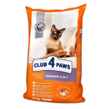 CLUB 4 PAWS PREMIUM ADULT CATS INDOOR CHICKEN 4 IN 1 14KG ΞΗΡΑ ΤΡΟΦΗ ΣΤΕΙΡΩΜΕΝΗΣ ΓΑΤΑΣ DOGGER