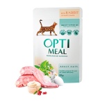 OPTIMEAL ADULT CATS ΥΓΡΗ ΤΡΟΦΗ ΕΝΗΛΙΚΗΣ ΓΑΤΑΣ ΜΕ ΚΟΥΝΕΛΙ ΣΕ ΛΕΥΚΗ ΣΑΛΤΣΑ 85ΓΡ DOGGER.GR