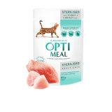 OPTIMEAL STERILISED ADULT CATS ΥΓΡΗ ΤΡΟΦΗ ΣΤΕΙΡΩΜΕΝΗΣ ΓΑΤΑΣ ΜΕ ΓΑΛΟΠΟΥΛΑ ΚΟΤΟΠΟΥΛΟ 85ΓΡ DOGGER.GR