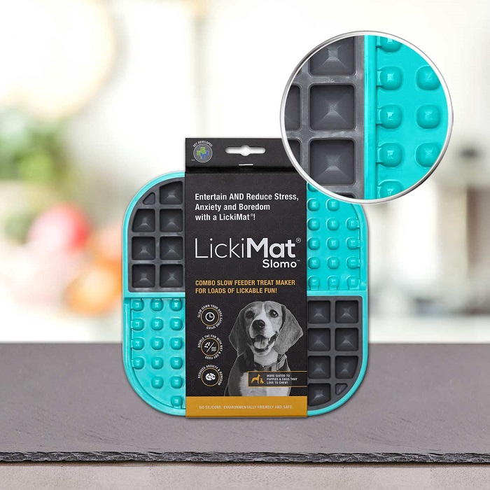 LICKIMAT SLOMO DOG TURQUOISE ΜΠΩΛ ΑΡΓΟΥ ΤΑΪΣΜΑΤΟΣ SLOW FEEDER ΓΙΑ ΣΚΥΛΟΥΣ DOGGER