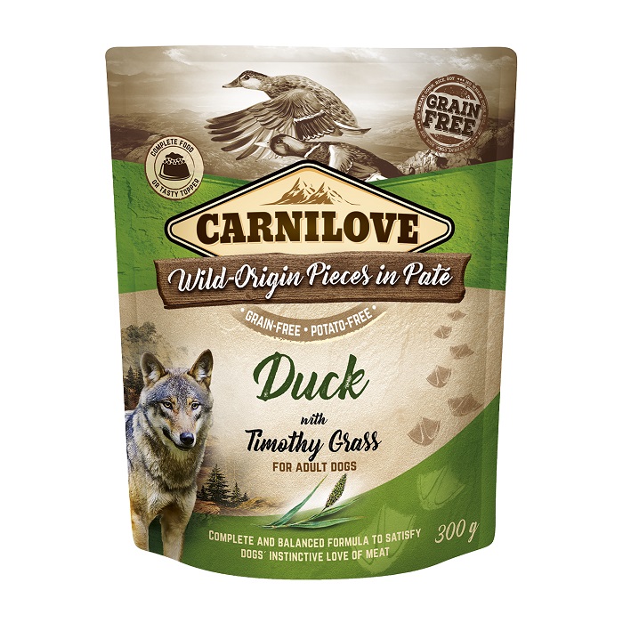 CARNILOVE DOG DUCK TIMOTHY GRASS ΦΑΚΕΛΑΚΙ ΥΓΡΗ ΤΡΟΦΗ ΣΚΥΛΟΥ ΜΕ ΠΑΠΙΑ 300ΓΡ CARNILOVE DOG DUCK TIMOTHY GRASS ΦΑΚΕΛΑΚΙ ΥΓΡΗ ΤΡΟΦΗ ΣΚΥΛΟΥ ΜΕ ΠΑΠΙΑ 300ΓΡ