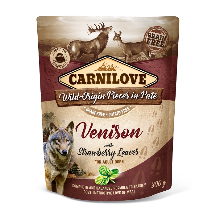 CARNILOVE DOG POUCH VENISON STRAWBERRY ΦΑΚΕΛΑΚΙ ΥΓΡΗ ΤΡΟΦΗ ΣΚΥΛΟΥ ΜΕ ΕΛΑΦΙ ΚΑΙ ΦΡΑΟΥΛΑ 300GR DOGGER.GR CARNILOVE DOG POUCH VENISON STRAWBERRY ΦΑΚΕΛΑΚΙ ΥΓΡΗ ΤΡΟΦΗ ΣΚΥΛΟΥ ΜΕ ΕΛΑΦΙ ΚΑΙ ΦΡΑΟΥΛΑ 300GR DOGGER.GR
