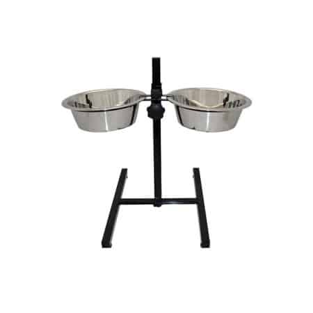 HAPPY PET ΡΥΘΜΙΖΟΜΕΝΗ ΒΑΣΗ ΜΕ 2 ΑΝΟΞΕΙΔΩΤΑ ΜΠΩΛ ΣΚΥΛΟΥ 800ML DOGGER.GR