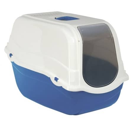 PET CAMELOT ΜΠΛΕ ΛΕΥΚΗ ΚΛΕΙΣΤΗ ΤΟΥΑΛΕΤΑ ΓΑΤΑΣ ROMEO ΜΕ ΠΟΡΤΑΚΙ ΚΑΙ ΦΙΛΤΡΟ DOGGER.GR