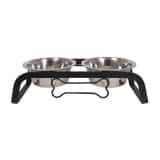 ROSEWOOD PET PLATTER ΔΙΠΛΟ ΜΠΩΛ ΦΑΓΗΤΟΥ ΝΕΡΟΥ ΣΚΥΛΟΥ 800ML ΜΕ ΣΙΔΕΡΕΝΙΑ ΒΑΣΗ DOGGER
