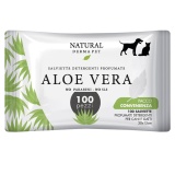 NATURAL DERMA PET ΜΑΝΤΗΛΑΚΙΑ ΚΑΘΑΡΙΣΜΟΥ ΣΚΥΛΟΥ ΓΑΤΑΣ ΜΕ ΑΛΟΗ 100PCS DOGGER.GR