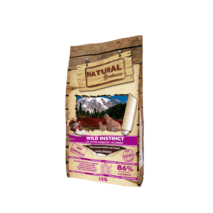 NATURAL GREATNESS GRAIN FREE WILD INSTICT CAT KITTEN ΞΗΡΑ ΤΡΟΦΗ ΓΙΑ ΓΑΤΕΣ ΓΑΤΑΚΙΑ ΧΩΡΙΣ ΣΙΤΗΡΑ ΜΕ ΚΟΤΟΠΟΥΛΟ ΓΑΛΟΠΟΥΛΑ 600GR DOGGER.GR