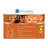 DERMOSCENT ESSENTIAL 6 SPOT ON ΑΜΠΟΥΛΕΣ ΓΙΑ ΔΕΡΜΑ ΤΡΙΧΩΜΑ ΣΚΥΛΟΥ 10-20 ΚΙΛΑ DOGGER.GR