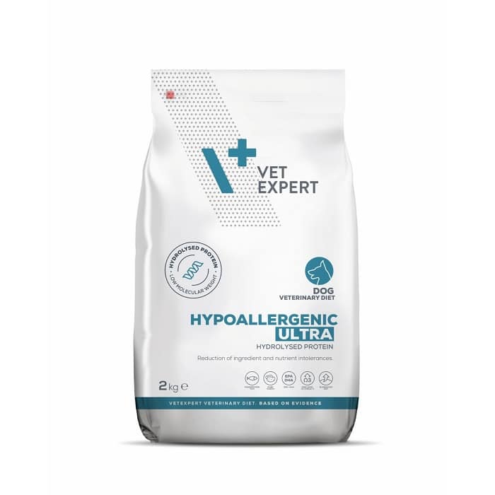 VET EXPERT HYPOALLERGENIC ULTRA ΚΛΙΝΙΚΗ ΥΠΟΑΛΛΕΡΓΙΚΗ ΞΗΡΑ ΤΡΟΦΗ ΣΚΥΛΟΥ ΜΕ ΥΔΡΟΛΥΜΕΝΗ ΠΡΩΤΕΙΝΗ DOGGER.GR