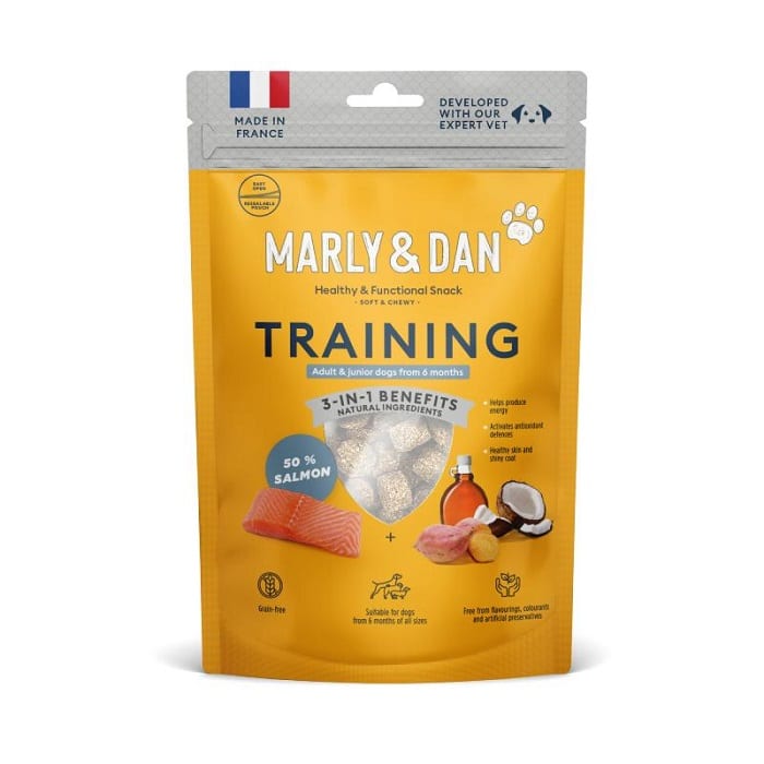 MARLY AND DAN TRAINING FUNCTIONAL SNACK ΑΠΟΞΗΡΑΜΕΝΗ ΛΙΧΟΥΔΙΑ ΕΚΠΑΙΔΕΥΣΗΣ ΣΚΥΛΟΥ ΜΕ ΣΟΛΟΜΟ 100GR DOGGER.GR