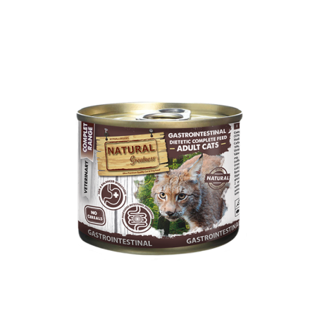 NATURAL GREATNESS GASTROINTESTINAL ΥΠΟΑΛΛΕΡΓΙΚΗ ΚΛΙΝΙΚΗ ΥΓΡΗ ΤΡΟΦΗ ΧΩΡΙΣ ΣΙΤΗΡΑ ΓΙΑ ΠΕΠΤΙΚΕΣ ΔΙΑΤΑΡΑΧΕΣ ΓΑΤΑΣ 200GR DOGGER.GR