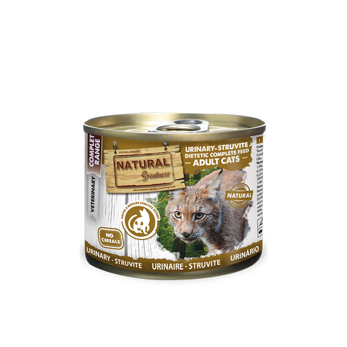 NATURAL GREATNESS URINARY STRUVITE ΥΠΟΑΛΛΕΡΓΙΚΗ ΚΛΙΝΙΚΗ ΥΓΡΗ ΤΡΟΦΗ ΧΩΡΙΣ ΣΙΤΗΡΑ ΓΙΑ ΠΕΤΡΕΣ ΣΕ ΟΥΡΟΠΟΙΗΤΙΚΟ ΓΑΤΑΣ 200GR DOGGER.GR
