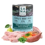 SANADOG RABBIT WET MENU ΜΑΓΕΙΡΕΥΤΗ ΥΓΡΗ ΤΡΟΦΗ ΣΚΥΛΟΥ ΜΕ ΚΡΕΑΣ ΚΟΥΝΕΛΙΟΥ ΓΛΥΚΟΠΑΤΑΤΑ ΚΑΝΝΑΒΗ ΒΕΡΥΚΟΚΟ 400GR DOGGER.GR